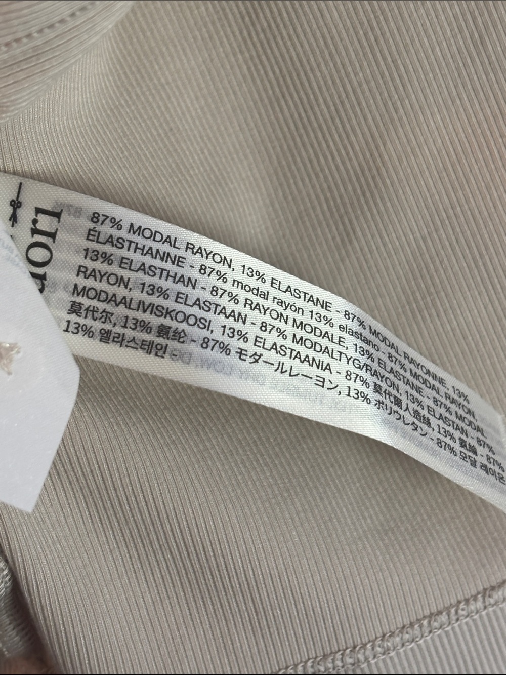 Vuori Beige Short-Sleeve Button Front Top - Picture 5 of 5